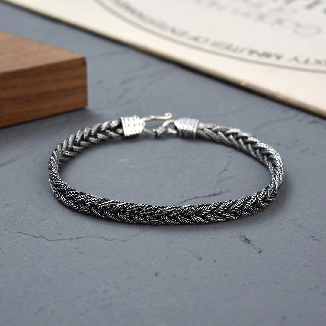 The Sovereign Viking Vajra Braided Link Chain // Solid 925 Silver